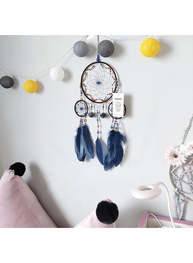 XiuWoo Decorative Handmade Feather Lace Dream Catcher Multicolour  - Image 5