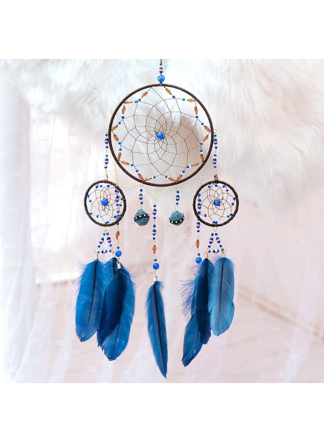 XiuWoo Decorative Handmade Feather Lace Dream Catcher Multicolour  - Image 1