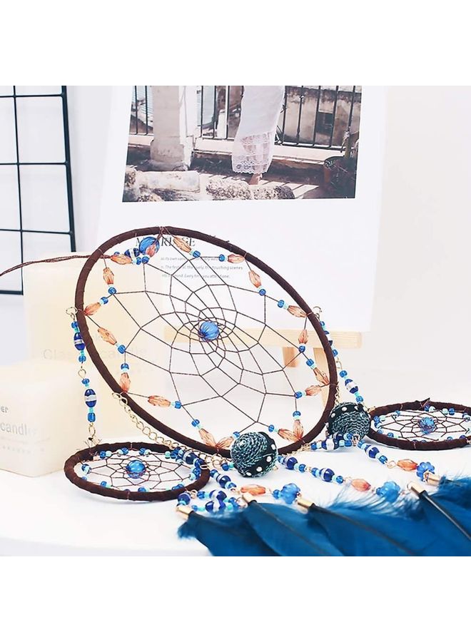 XiuWoo Decorative Handmade Feather Lace Dream Catcher Multicolour  - Image 4