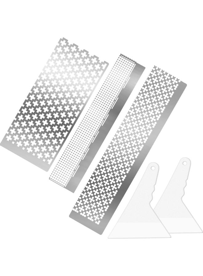 XiuWoo 3-Piece Diamond Painting Ruler Silver  - Image 1