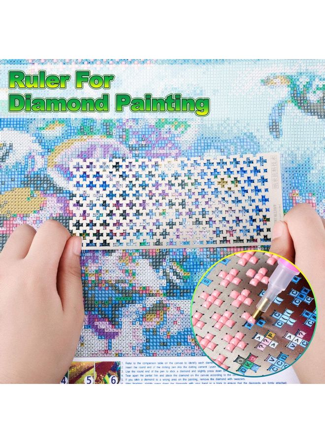 XiuWoo 3-Piece Diamond Painting Ruler Silver  - Image 3