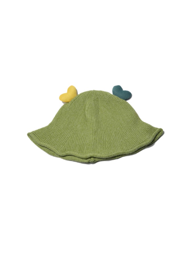 babyqlo - Applique Detail Bucket Style Cap Green - Image 1