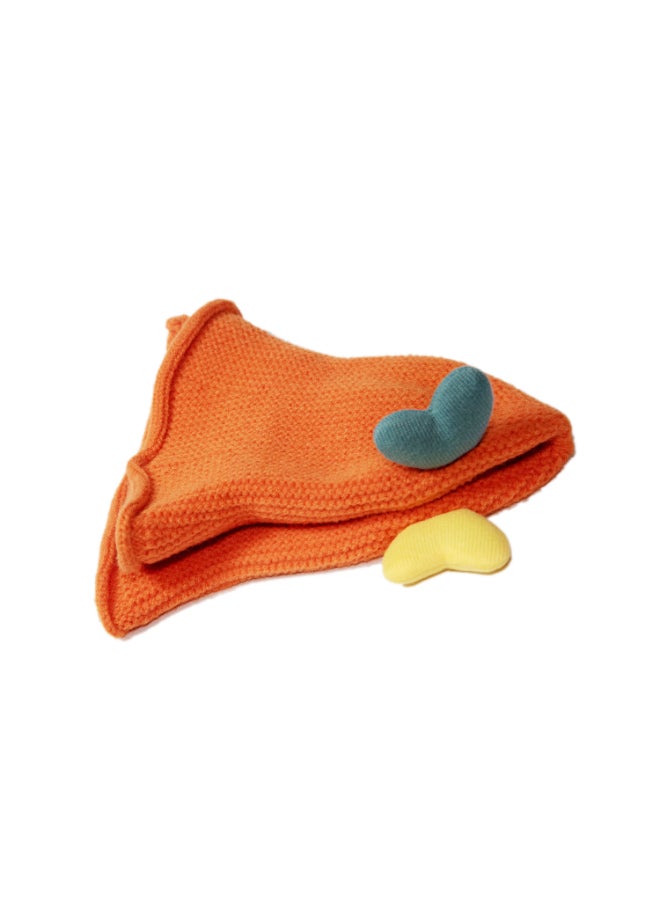 babyqlo - Applique Detail Bucket Style Cap Orange - Image 1
