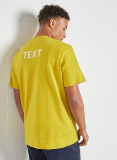 Only & Sons Round Neck T-Shirt Yellow  - Image 2
