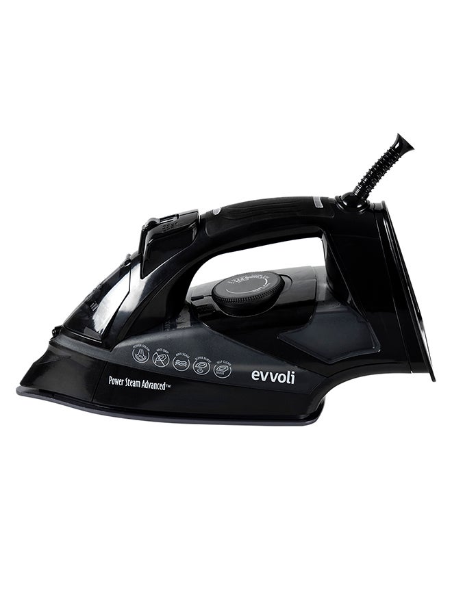 evvoli Steam Iron With Ceramic Soleplate Auto Shut-Off With Anti-Drip 2800 W EVIR-5MB Black  - Image 4