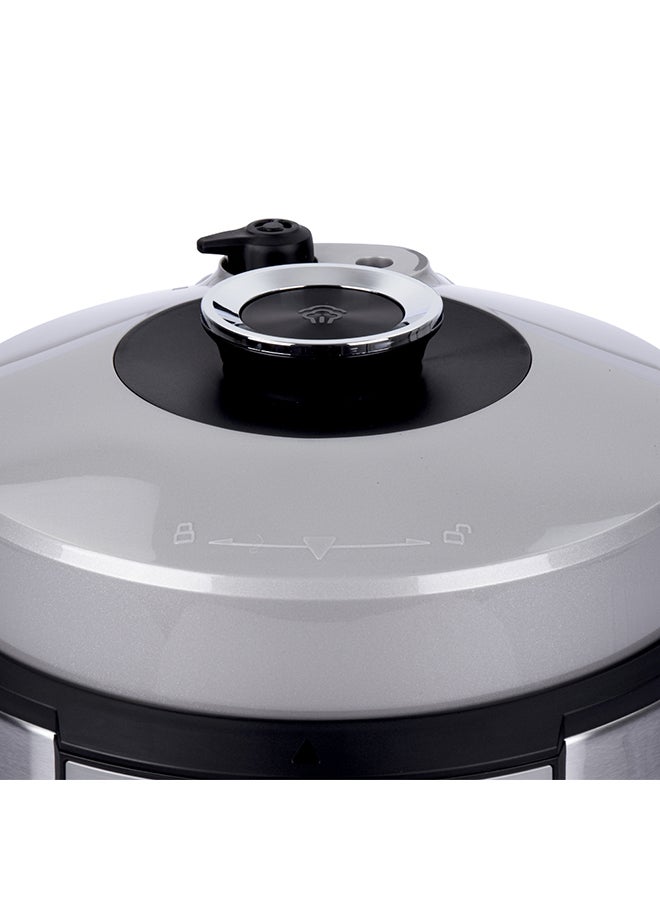 evvoli - 10 In 1 Multi-Use Programmable Pressure Cooker 10 Cook Settings With 15 Smart Safety Protection Modules 5.5 L 1100.0 W EVKA-PC6010S Silver/Black - Image 1