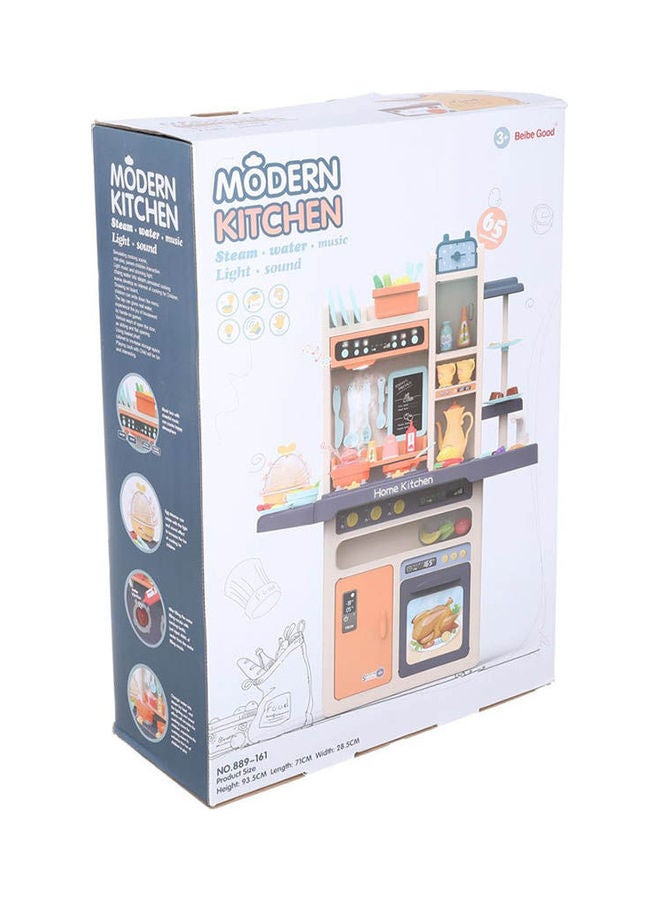 Beibe Good 65-Piece Modern Kitchen Playset with Light & Sound 889-161 93 x 71 x 28.5cm - Image 1