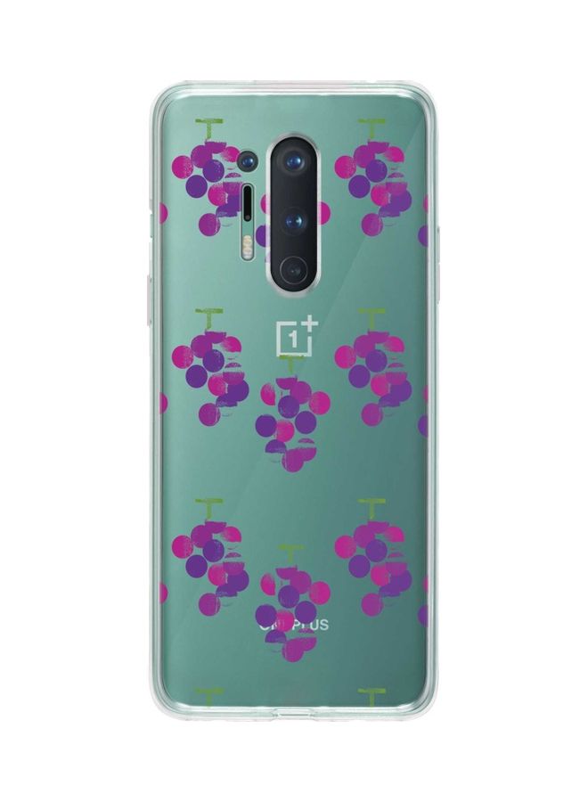 Stylizedd Hanging Grapes Classic Case Cover For Oneplus 8 Pro Purple - Image 1