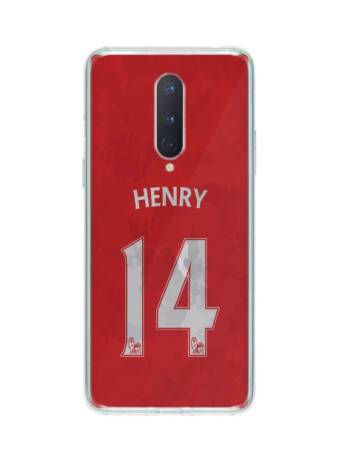 Stylizedd Henry Jersey Classic Case Cover For Oneplus 8 Red - Image 1