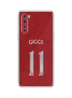 غطاء حماية كلاسيك بطبعة "Giggs 11" لموبايل ون بلس نورد أحمر