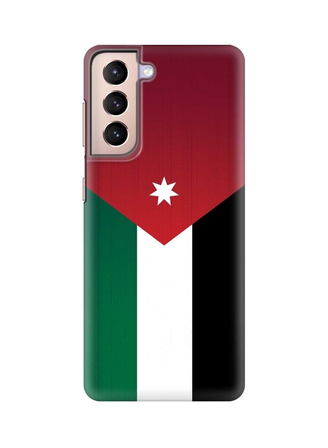 ستايلايزد غطاء حماية بطبعة علم الأردن لهاتف سامسونج جالاكسي S21 5G متعدد الألوان - Image 1