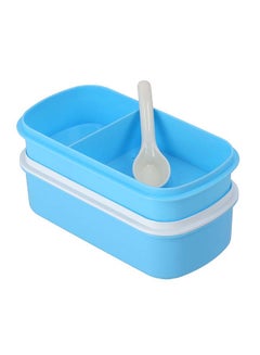 Royalford Airtight Lunch Box with 2 Layer Blue 1.4Liters  - Image 4