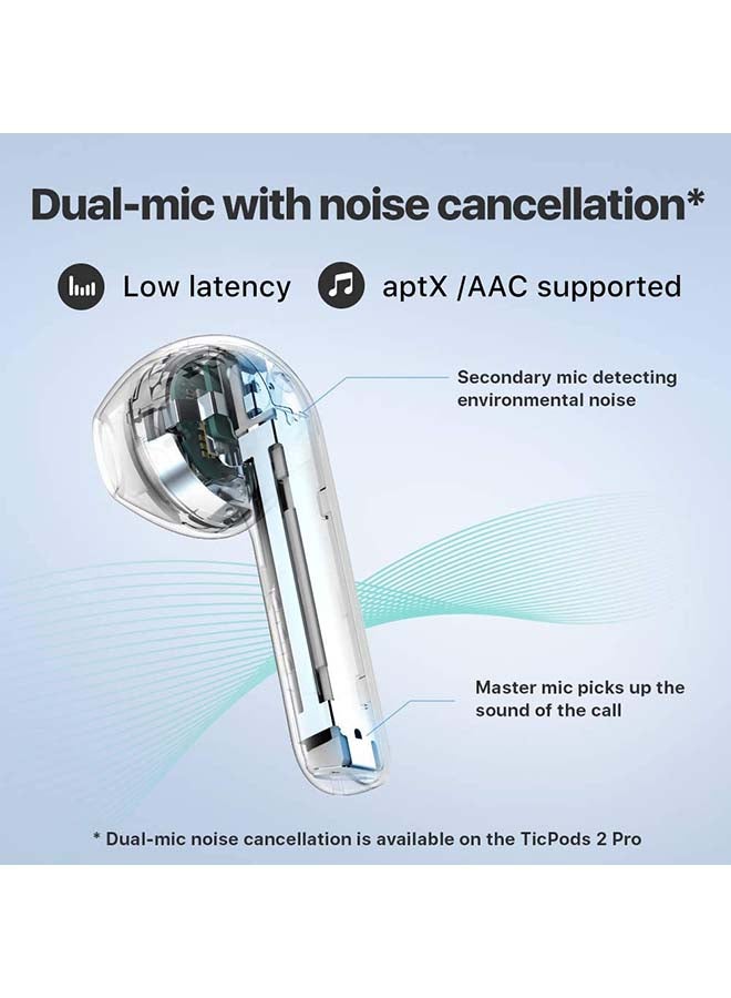 mobvoi - TicPods 2 Pro True Wireless Bluethooth Earbuds Blossom - Image 1