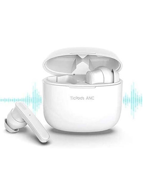 TicPods ANC Active Noise Cancellation True Wireless Earbuds white