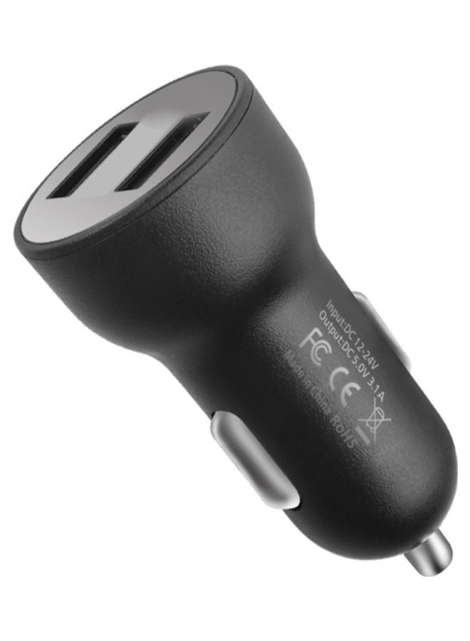 شاحن سيارة USB سريع أسود - Image 1