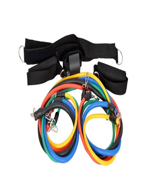 طقم أحزمة عالية المقاومة للياقة البدنية من 11 قطعة Belt length: 1.2 metersمتر