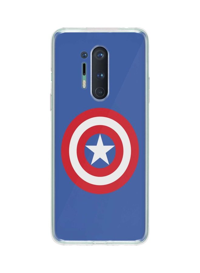 Stylizedd The Shield Classic Case Cover For Oneplus 8 Pro Blue - Image 1