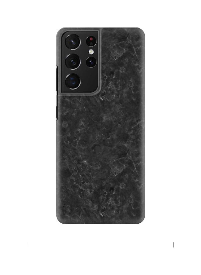 Stylizedd Marble Texture Printed Case Cover For Samsung Galaxy S21 Ultra 5G Black