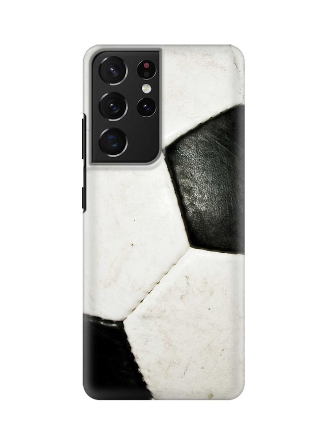 Football Case Cover For Samsung Galaxy S21 Ultra 5G White/Black