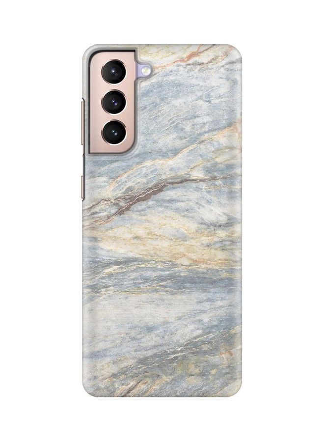 Stylizedd Marble Print Classic Case Cover For Samsung Galaxy S21 Plus 5G Grey - Image 1