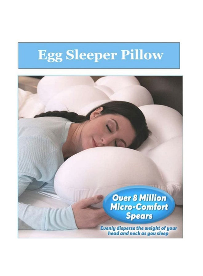 Egg  Sleeper Pillow Fabric White 40cm