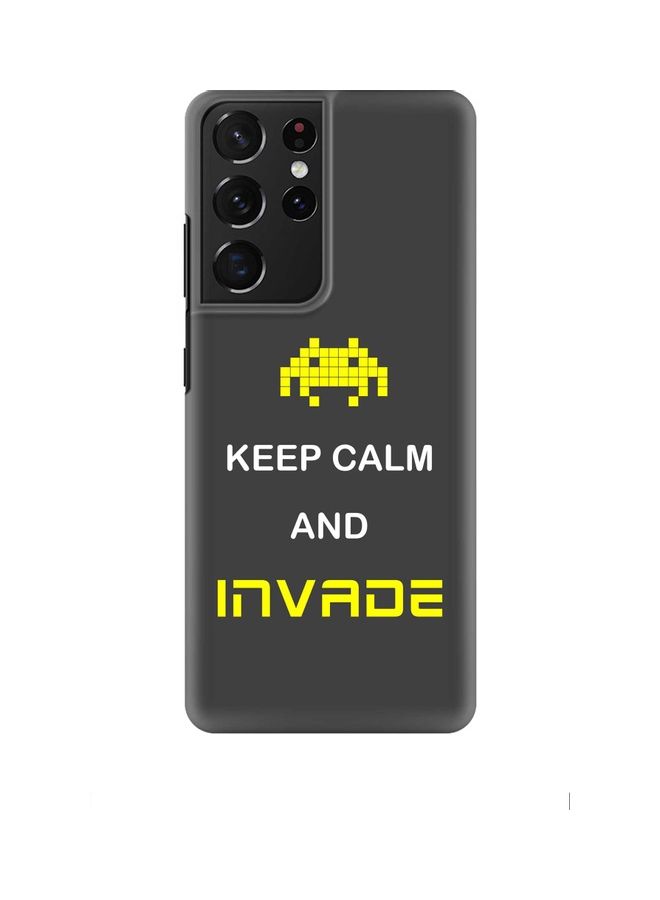 Protective Case Cover for Samsung Galaxy S21 Ultra 5G Grey/Yellow