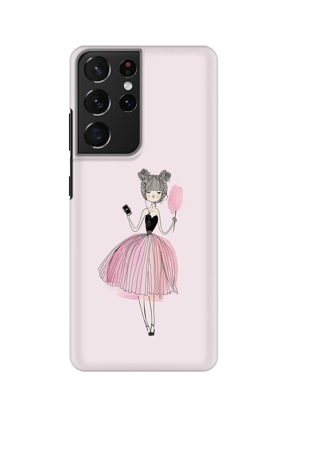 Stylizedd Protective Case Cover for Samsung Galaxy S21 Ultra 5G Pink/Black 