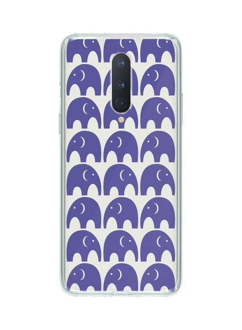 Baby Elephants Classic Case Cover For Oneplus 8 Blue