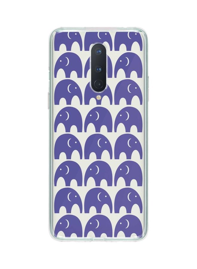 Baby Elephants Classic Case Cover For Oneplus 8 Blue