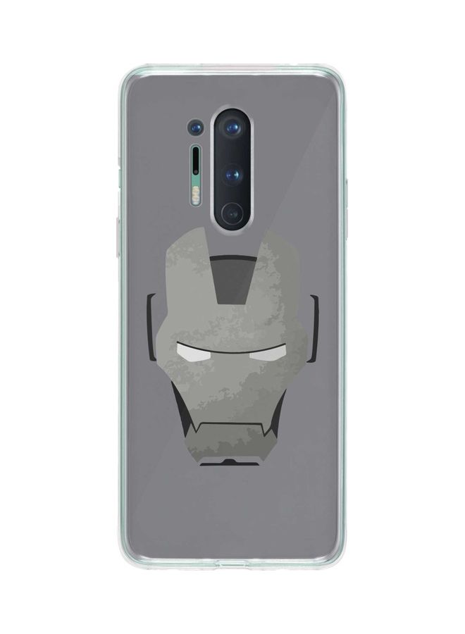 ستايلايزد غطاء حماية كلاسيك لهاتف ون بلس 8 برو بتصميم آيرون مان رمادي رمادي - Image 1