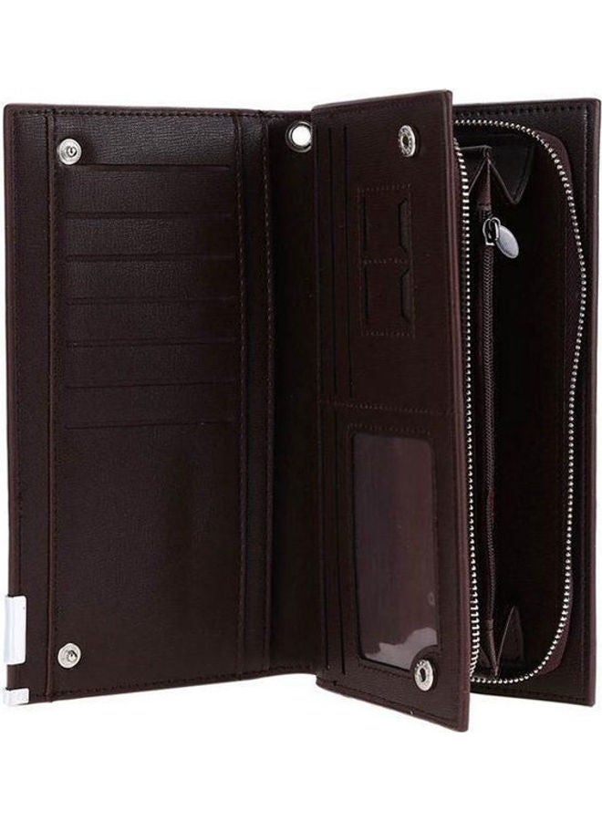 baellerry Multifunctional Leather Long Paragraph Wallet Black - Image 2