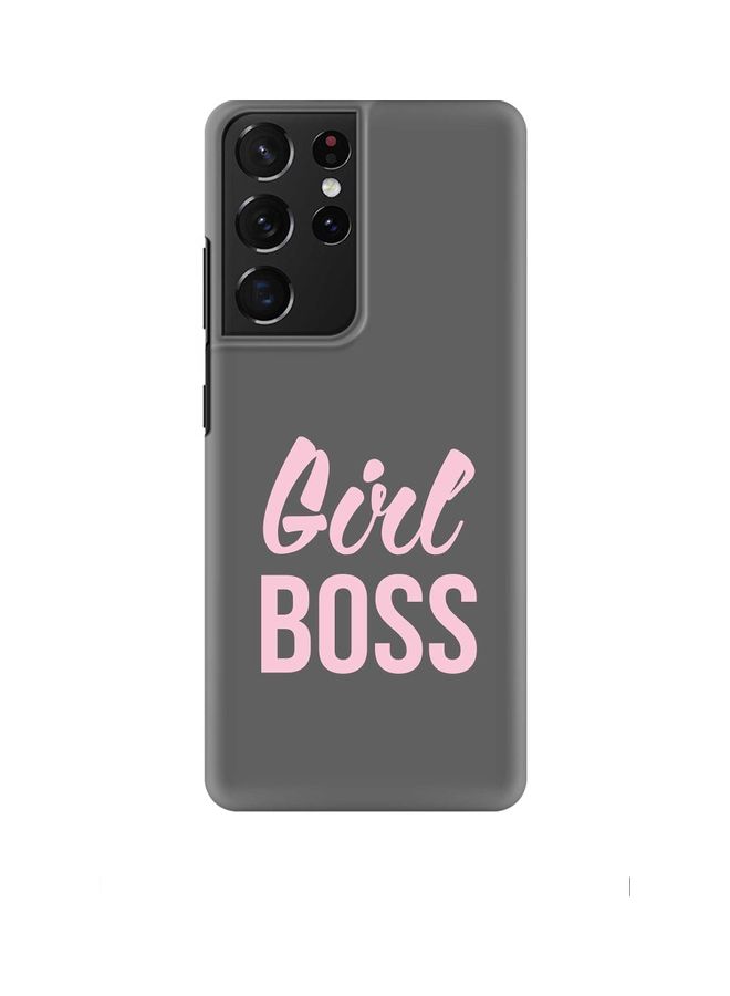 Stylizedd Girl Boss Case Cover For Samsung Galaxy S21 Ultra Grey