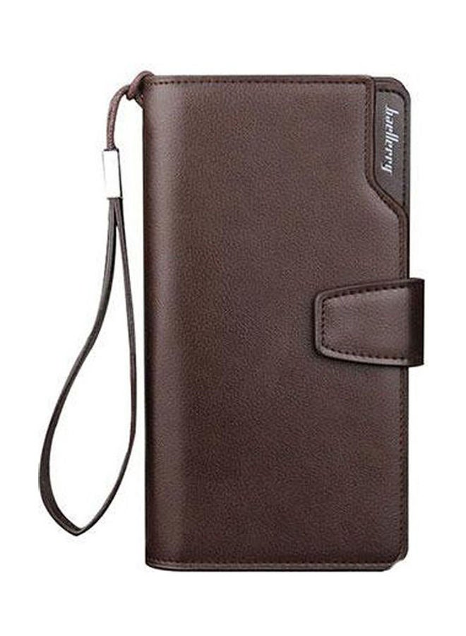 Card& ID Case Purse Clutch Wallet Brown  - Image 1