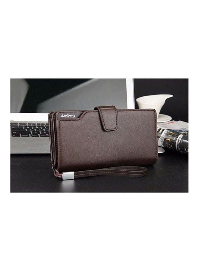 Card& ID Case Purse Clutch Wallet Brown  - Image 2