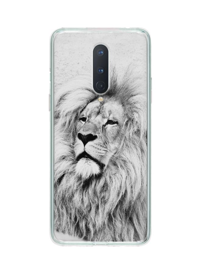 ستايلايزد غطاء حماية كلاسيك بطبعة أسد حكيم لهاتف ون بلس 8 أبيض - Image 1