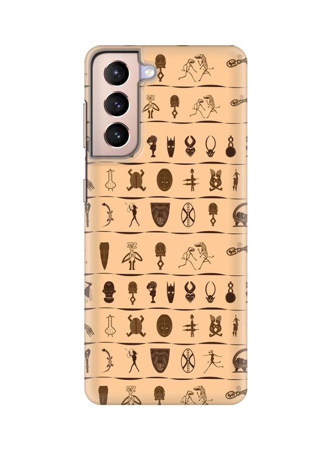غطاء حماية بطبعة كتابة المصريين القدماء الهيروغليفية لهاتف سامسونج جالاكسي S21 بلس بتقنية 5G بيج