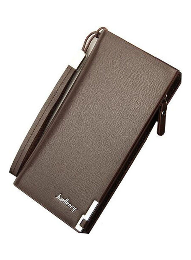 baellerry Fashion Trend Multifunctional Leather Long Paragraph Wallet Brown 