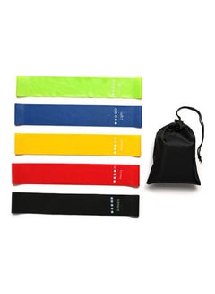 Kanteen Store Resistance Bands Set Of 5 Exercise Loops Workout Bands Fit Home Fitness Yoga Physical Therapy With Carry Bag 9inch  - Image 1