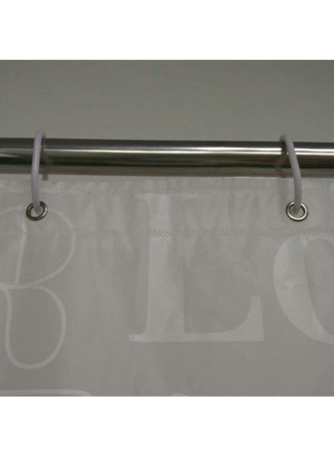 Voberry Waterproof Bathroom Shower Curtain Grey/White 10x5x250cm - Image 4