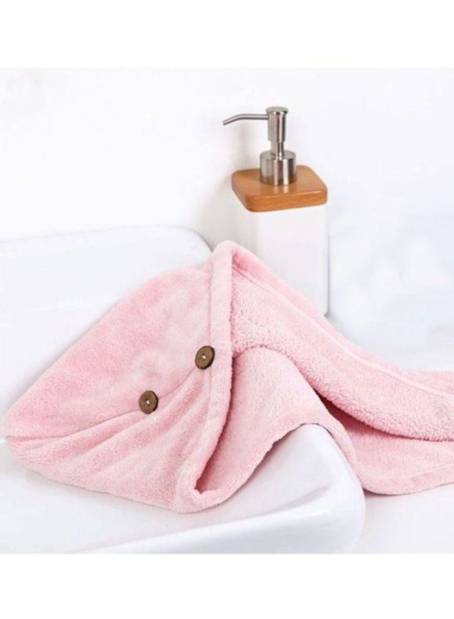 Generic Quick-Drying Salon Hair Towel Pink 24x64cm  - Image 2