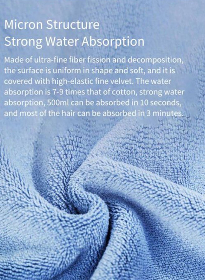 Generic Quick-Drying Salon Hair Towel Blue 24x64cm  - Image 4