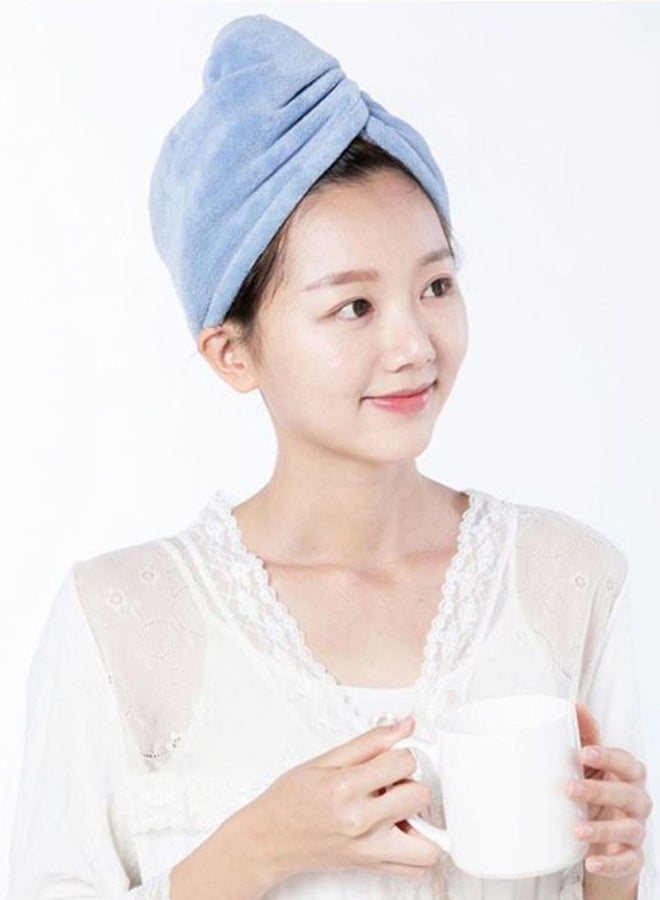 Generic Quick-Drying Salon Hair Towel Blue 24x64cm  - Image 3