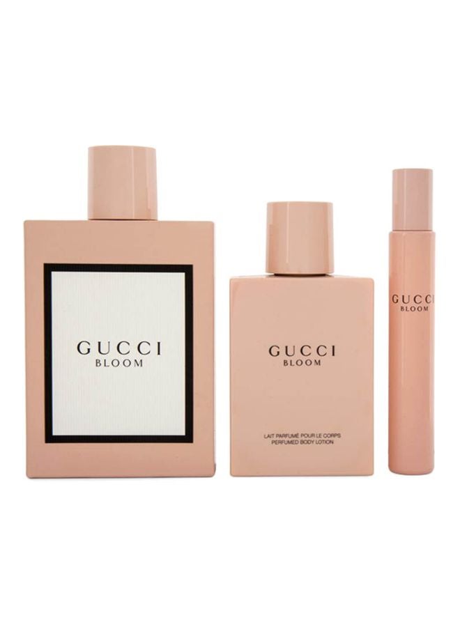 GUCCI 3-Piece Bloom Gift Set EDP Spray 100, Body Lotion 100, Mini Roll-On EDP 7.4ml - Image 1