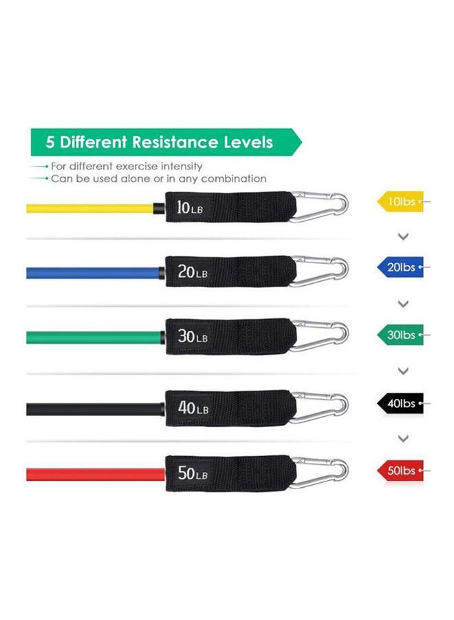 Resistance Band Set Exercise Training Physical Therapy Workouts Set Of 5 19x 16x 11cm - Image 2
