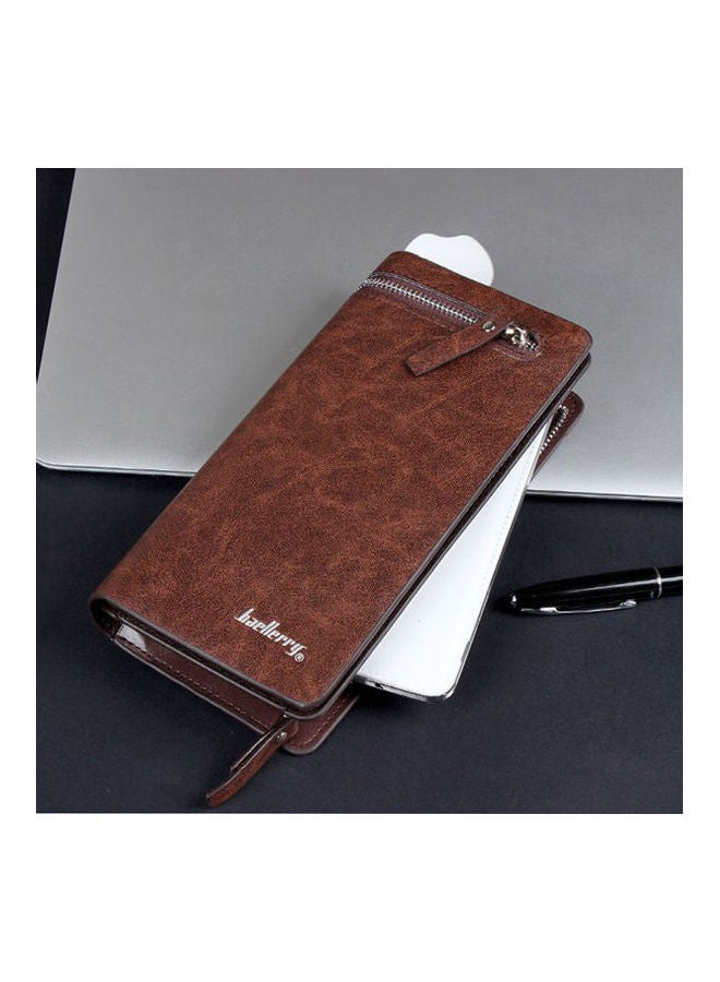baellerry C08-12  Leather Unisex - Bifold Wallet Brown - Image 2