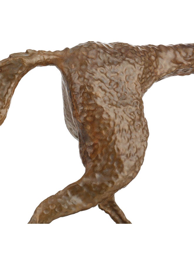 Tribute to Giacometti Brass Horse Sculpture Brown