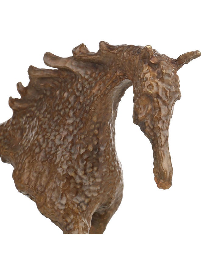 Tribute to Giacometti Brass Horse Sculpture Brown