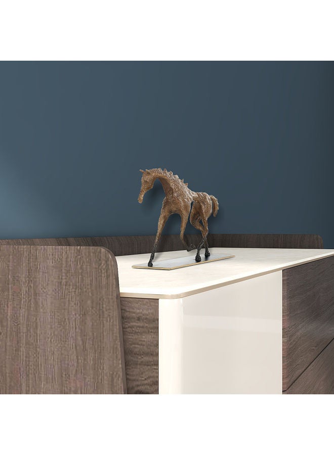 Tribute to Giacometti Brass Horse Sculpture Brown
