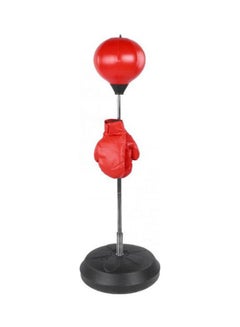 Generic Boxing Punching Ball Adjustable Vertical Speed Tumbler Target Relaxing Fighting Sandbag With Gloves  - Image 1