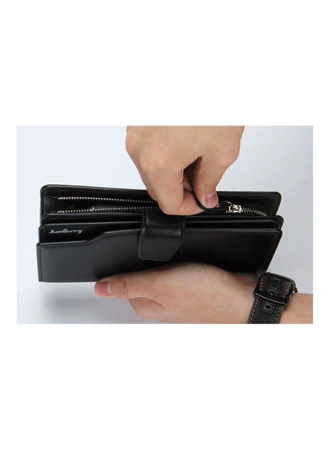 Generic Business Casual Long Leather Wallet - Multifunction Black  - Image 2